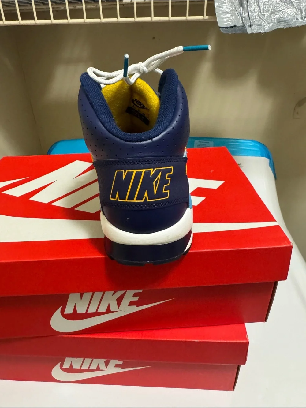 Nike Colorblock Sneaker in Navy, Light Blue & Brown